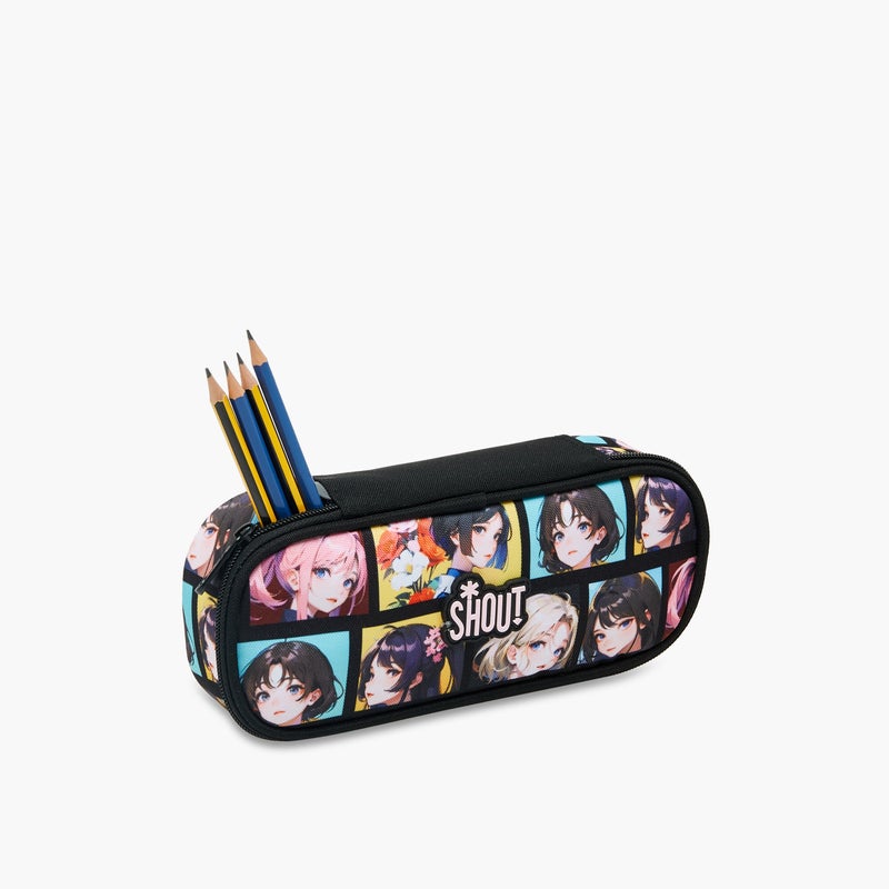 Shout Pouch-1Cmprt-Character-26L-Girls (Polyester) Black \ 23X9.5X5 - Image 5